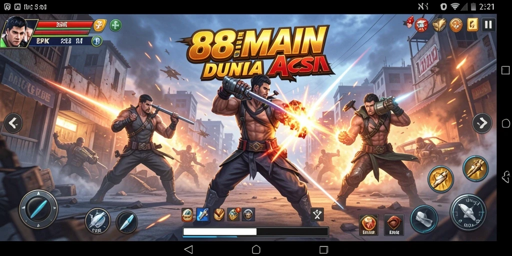 Tampilan menarik dari gameplay Action 88MAIN yang intens.