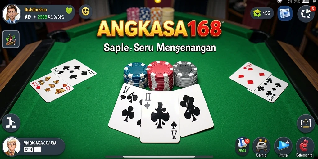 Tampilan gameplay ANGKASA168 dengan kartu Gaple yang menarik.