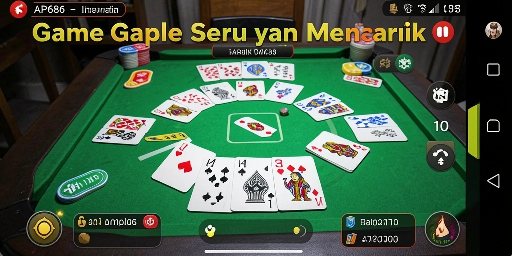 Tampilan gameplay AP686 dengan antarmuka yang menarik dan grafik yang cerah.