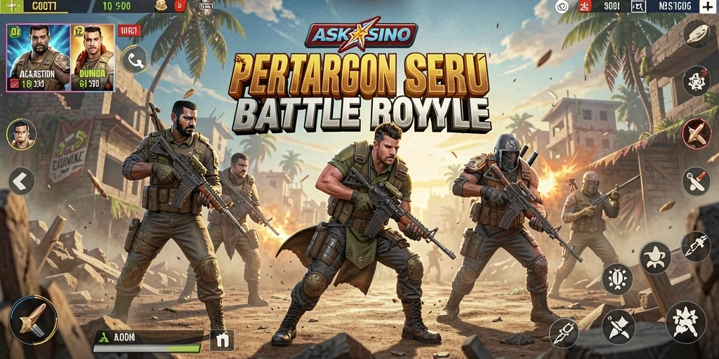 Gameplay seru dan strategis dalam <strong>ASKASINO</strong> Battle Royale.