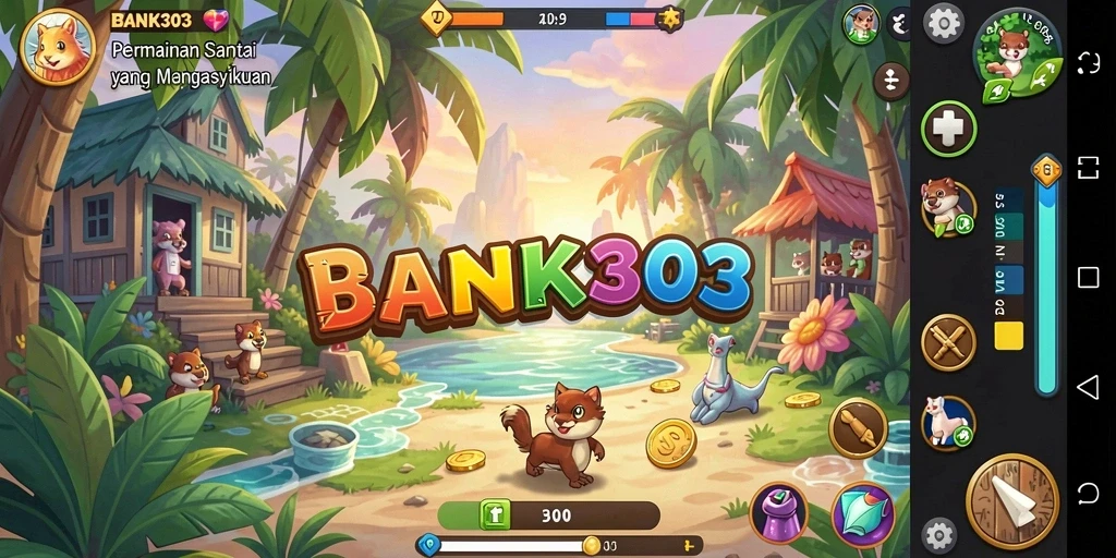 Tampilan gameplay penuh warna dari BANK303 yang mengasyikkan.