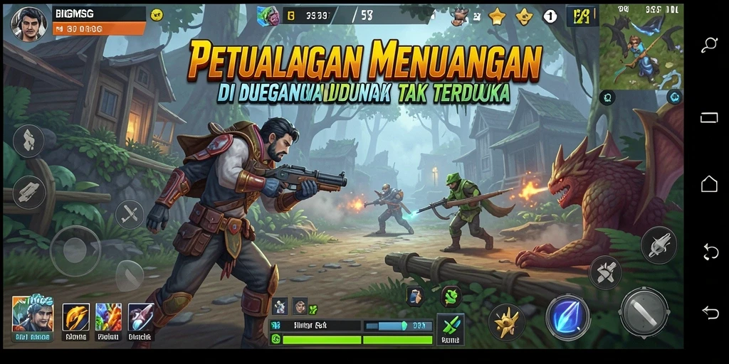 Tampilan gameplay menakjubkan dari petualangan seru di BIGMSG.