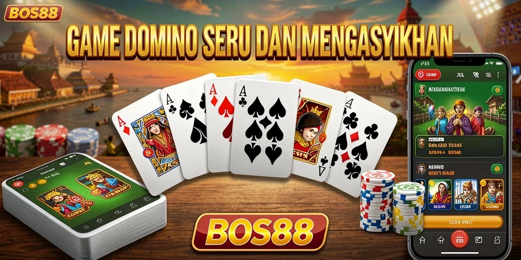Screenshot gameplay menarik dari permainan Domino BOS88.