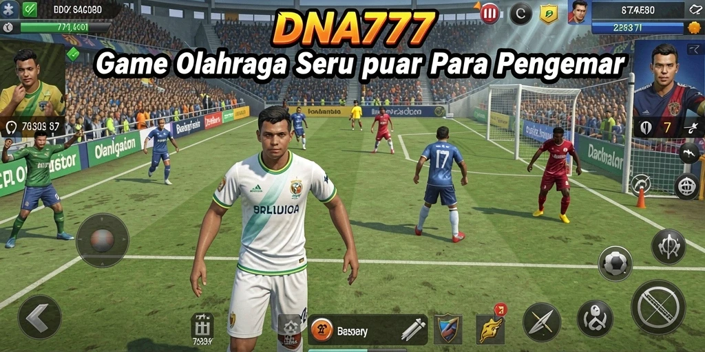 Screenshot DNA777 menampilkan aksi seru dalam pertandingan olahraga.