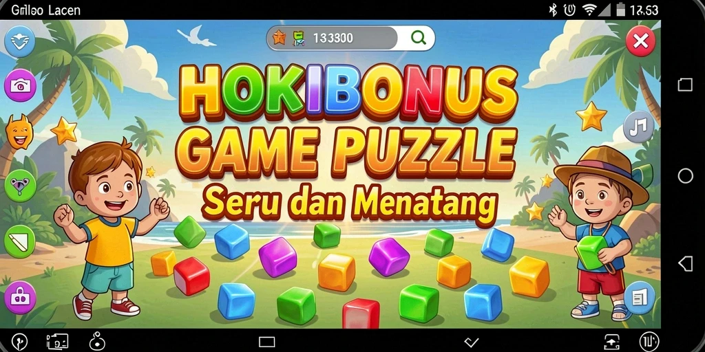 Tampilan gameplay seru HOKIBONUS dengan tantangan puzzle yang menarik.
