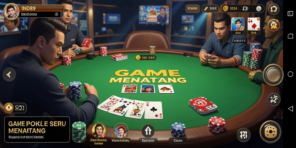 Screenshot gameplay IND89 yang menampilkan keseruan permainan Poker.