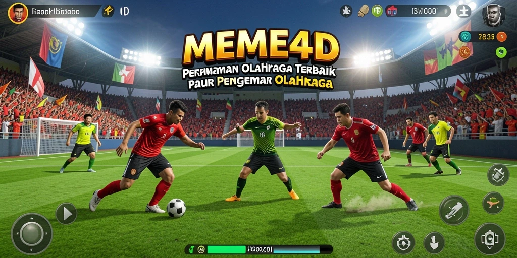 Tampilan gameplay mendebarkan dalam game olahraga di MEME4D.