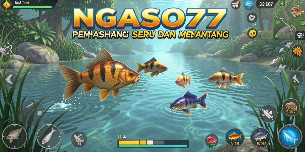 Gameplay NGASO77 menunjukkan keseruan memancing yang menantang.