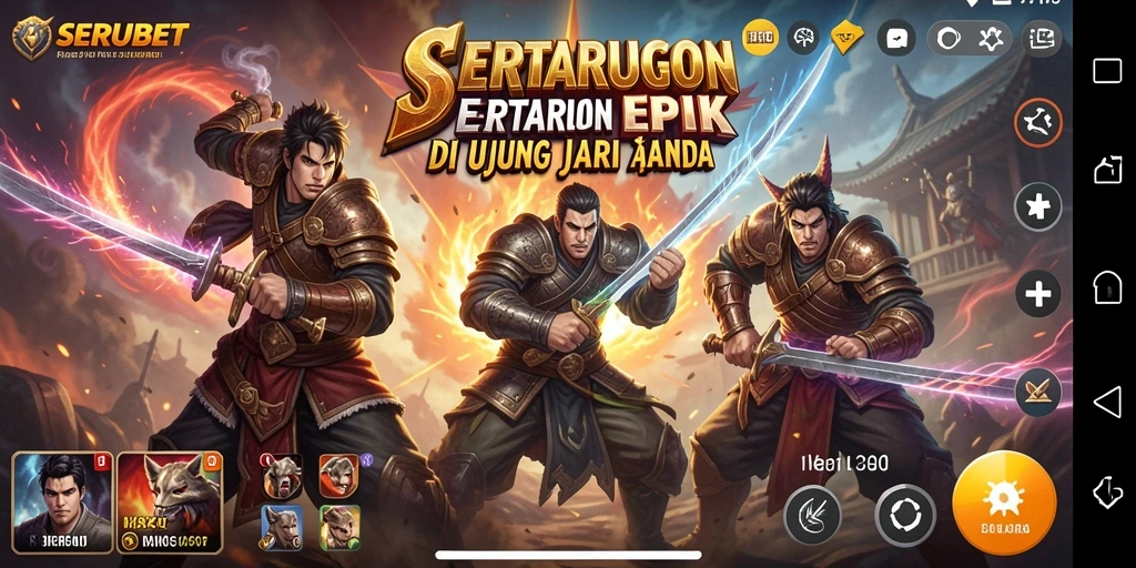 Screenshot menunjukkan pertarungan seru dalam game Fighting SERUBET.