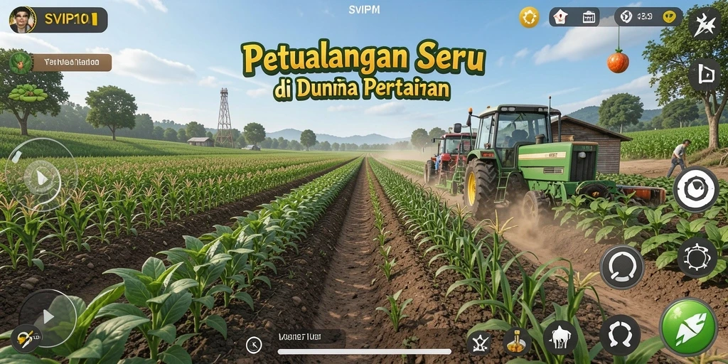 Gameplay SVIP10 menampilkan keseruan berkebun dengan berbagai tanaman.