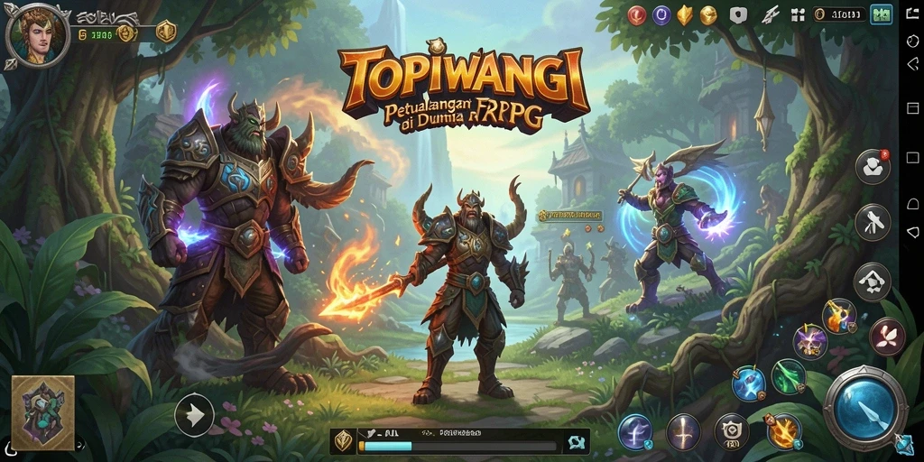 Tampilan gameplay RPG yang mendebarkan di TOPIWANGI.